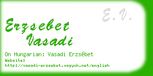 erzsebet vasadi business card