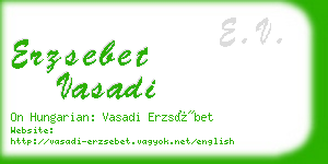 erzsebet vasadi business card